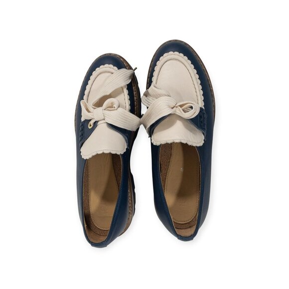 The Office Of Angela Scott Miss Elsie Navy Loafers SZ EU 39 US 9 Coquette - Picture 4 of 16